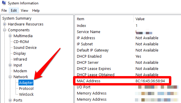 find mac address for my computer
